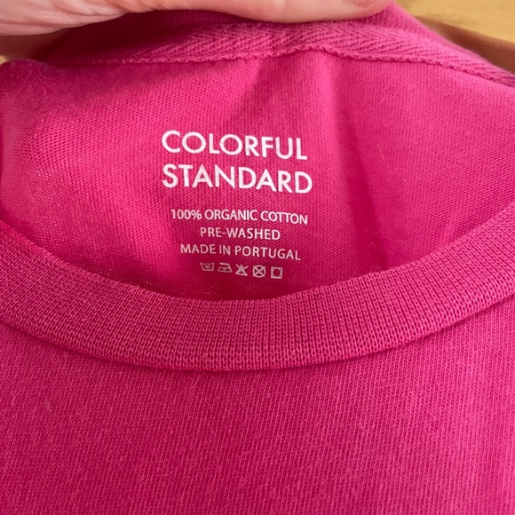 Colourful Standard Oversized Organic Cotton T Shirt Bubblegum Pink Size Medium - Picture 3 of 3